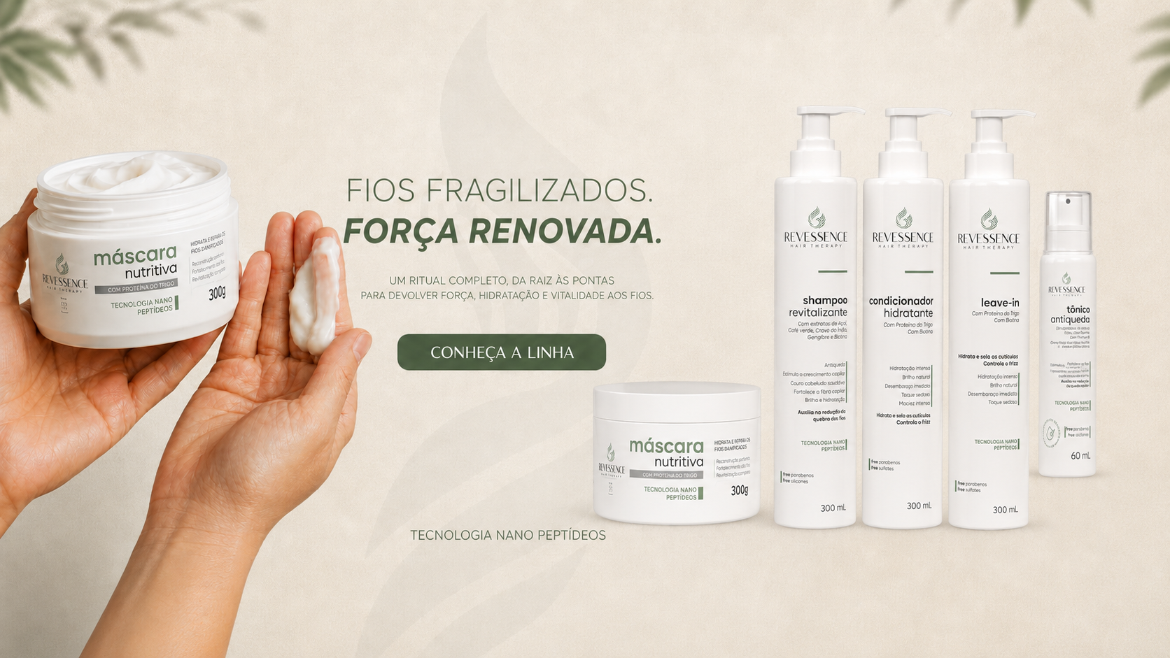 Fios fragilizados. Força renovada. Um ritual completo, da raiz às pontas, para devolver força, hidratação e vitalidade aos fios.